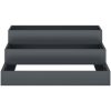 Garden Planter 3-Tier Antracit Stål vidaXL 90 x 90 x 35 cm – miniatyr 6