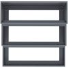 Garden Planter 3-Tier Antracit Stål vidaXL 90 x 90 x 35 cm – miniatyr 8