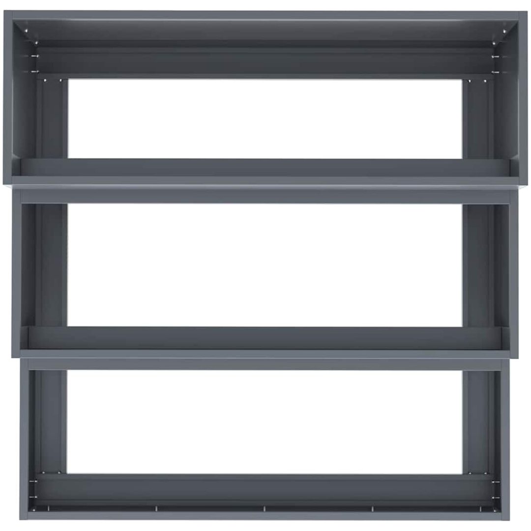 Garden Planter 3-Tier Antracit Stål vidaXL 90 x 90 x 35 cm – bild 8