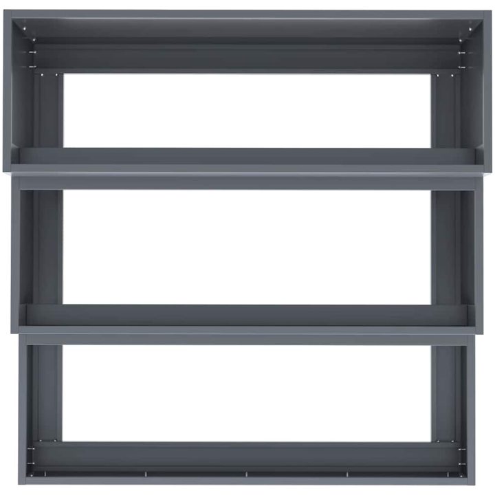 Garden Planter 3-Tier Antracit Stål vidaXL 90 x 90 x 35 cm – bild 8