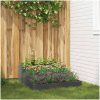 Garden Planter 3-Tier Antracit Stål vidaXL 90 x 90 x 35 cm – miniatyr 1