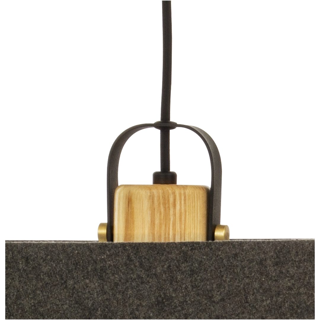 Geilo Taklampa 45cm, Grå/svart/trä ANETA HOME Sockel E27 – bild 4