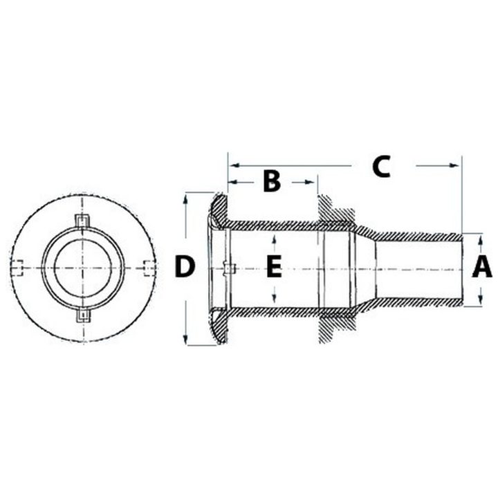Genomföring Svart Nylon Osculati – bild 2