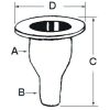 Genomföring Vit Plast Osculati – miniatyr 2