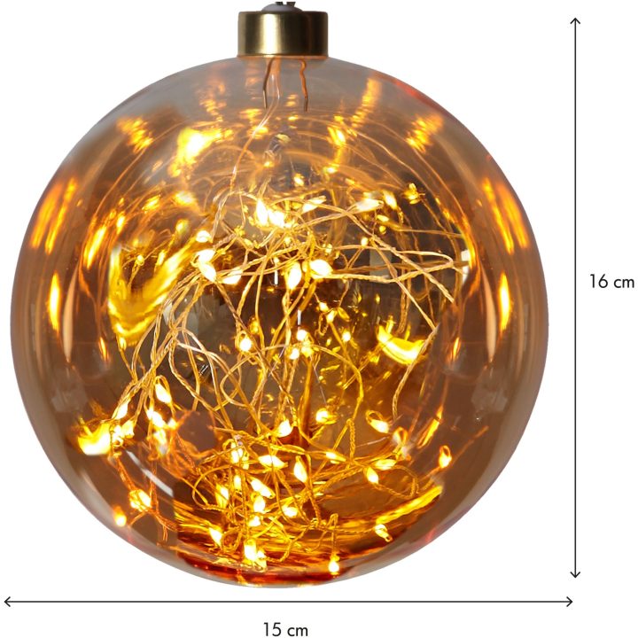 Glaskula Glow Amber Star Trading – bild 7