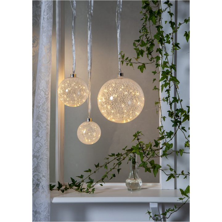 Glaskula Glow Snow Frostad Star Trading – bild 7