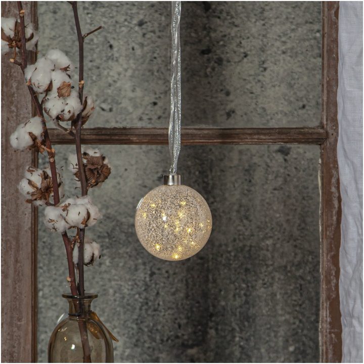 Glaskula Glow Snow Frostad Star Trading – bild 7