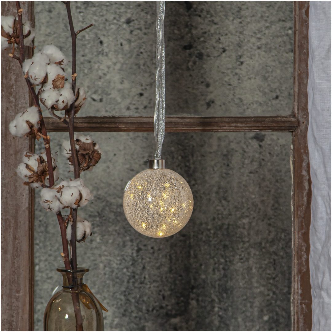 Glaskula Glow Snow Frostad Star Trading – bild 6