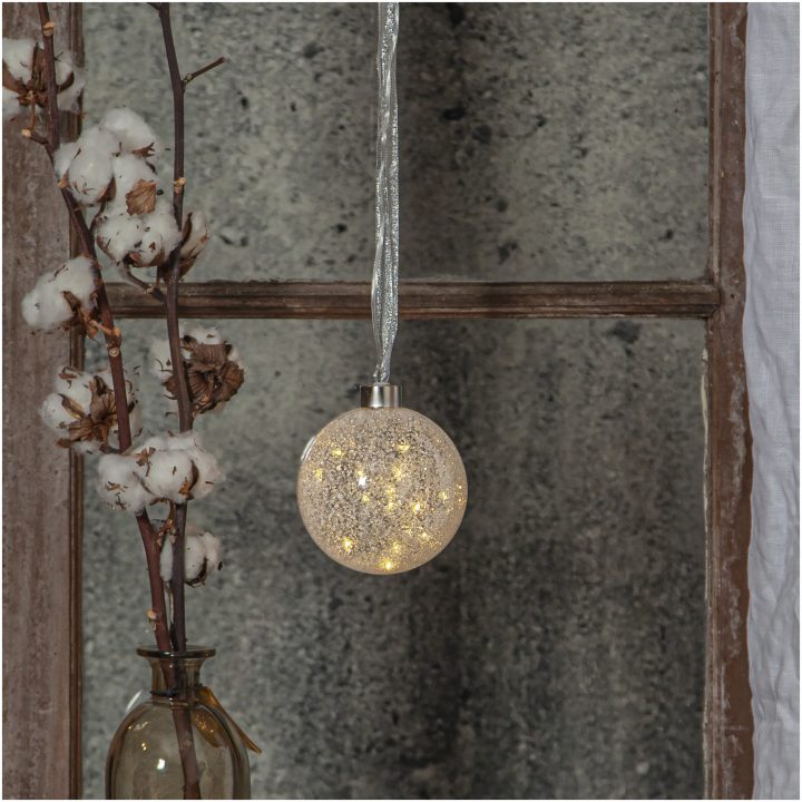 Glaskula Glow Snow Frostad Star Trading – bild 6