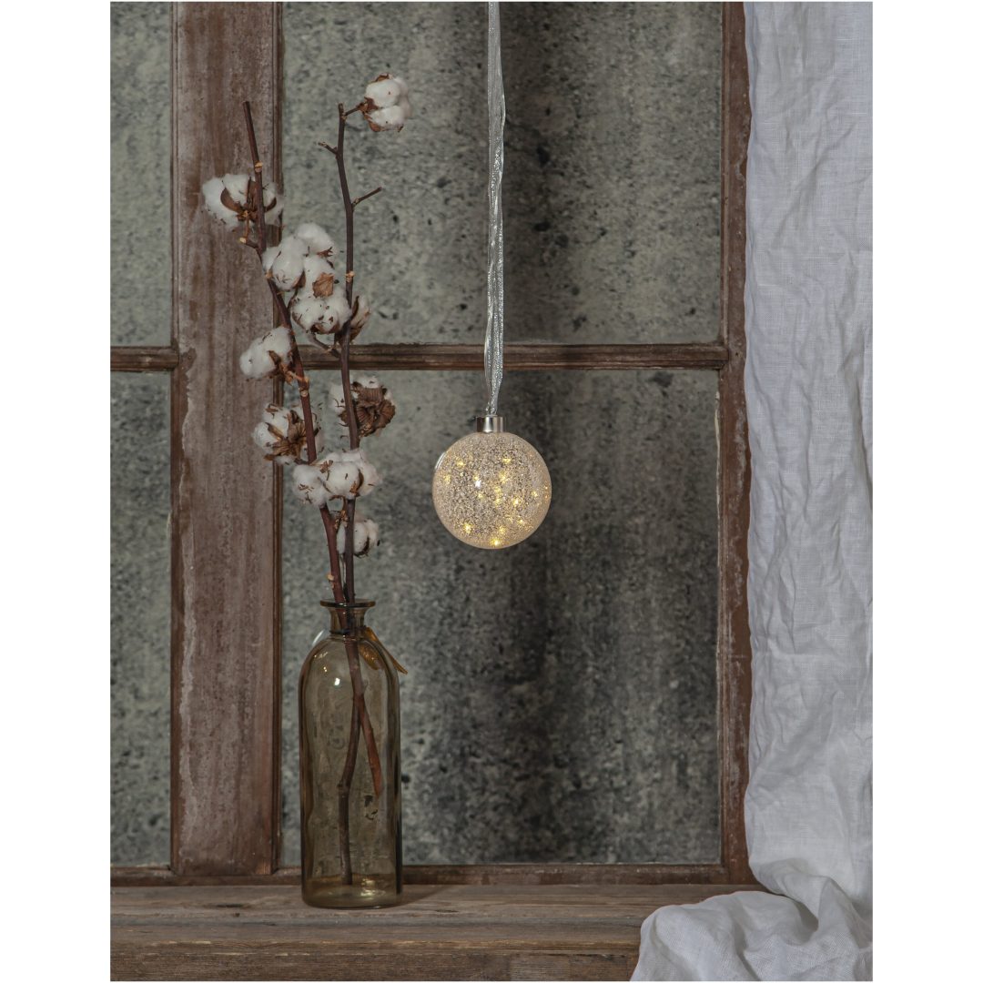Glaskula Glow Snow Frostad Star Trading – bild 5