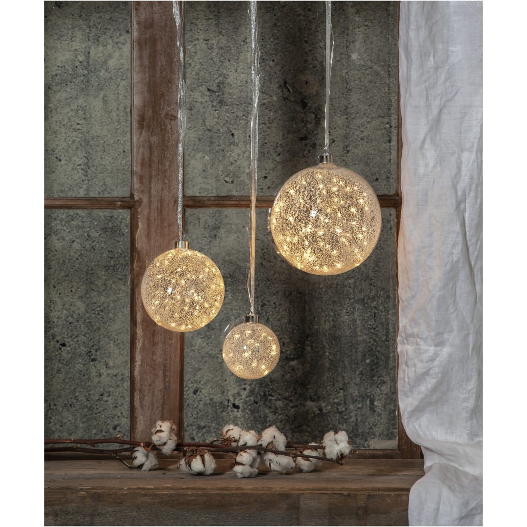 Glaskula Glow Snow Frostad Star Trading – bild 3