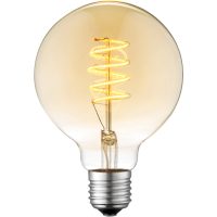 Glob G95 6W LED spiral dimbar 1800K, amber