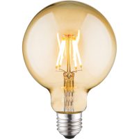 Glob G95 E27 4W LED filament dimbar 2700K, amber