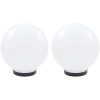 Globlampa LED set 2 st sfäriska 25 cm PMMA vidaXL 25 cm – miniatyr 2