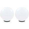 Globlampa LED set 2 st sfäriska 40 cm PMMA vidaXL 40 cm – miniatyr 2