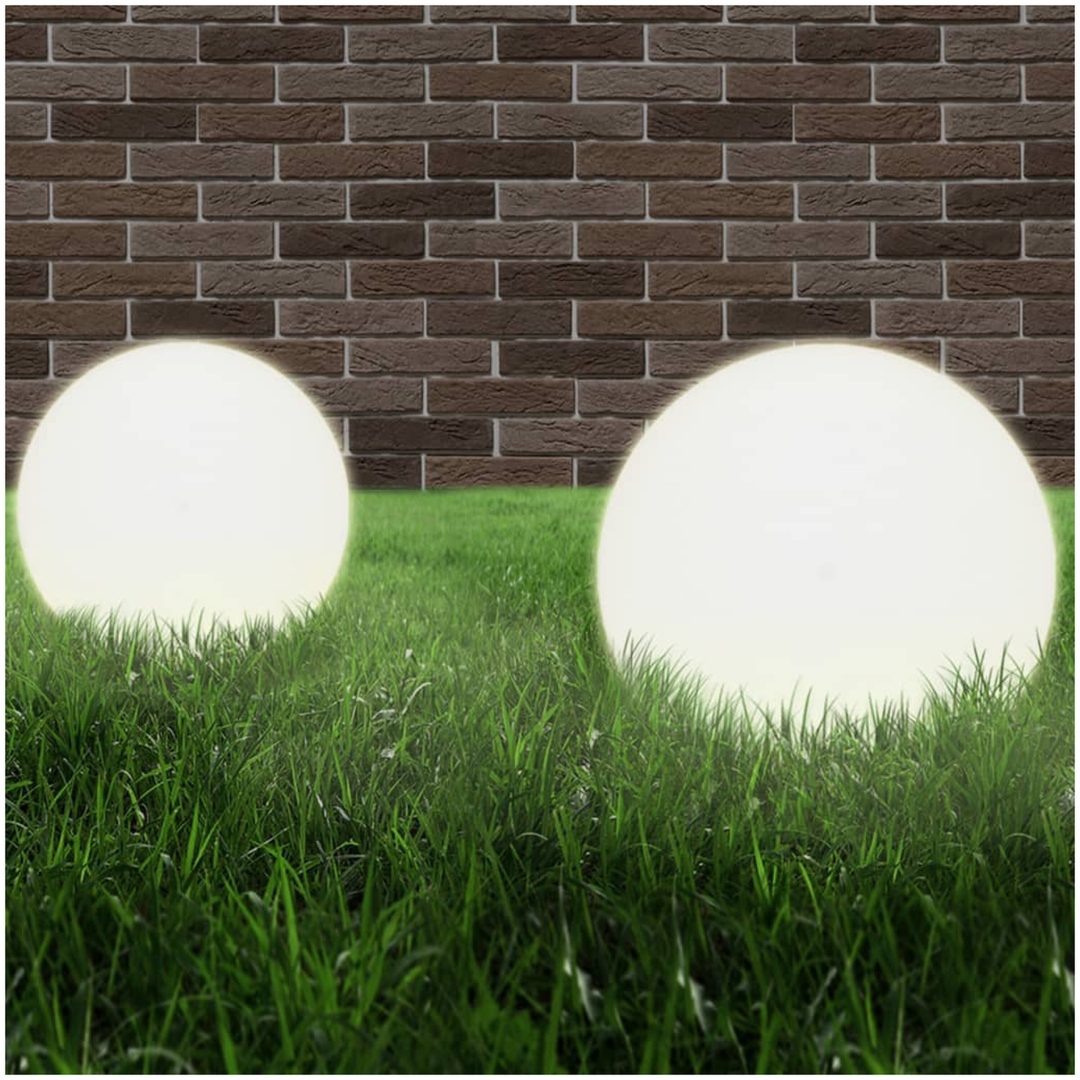 Globlampa LED set 2 st sfäriska 40 cm PMMA vidaXL 40 cm