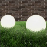 Globlampa LED set 2 st sfäriska 40 cm PMMA vidaXL