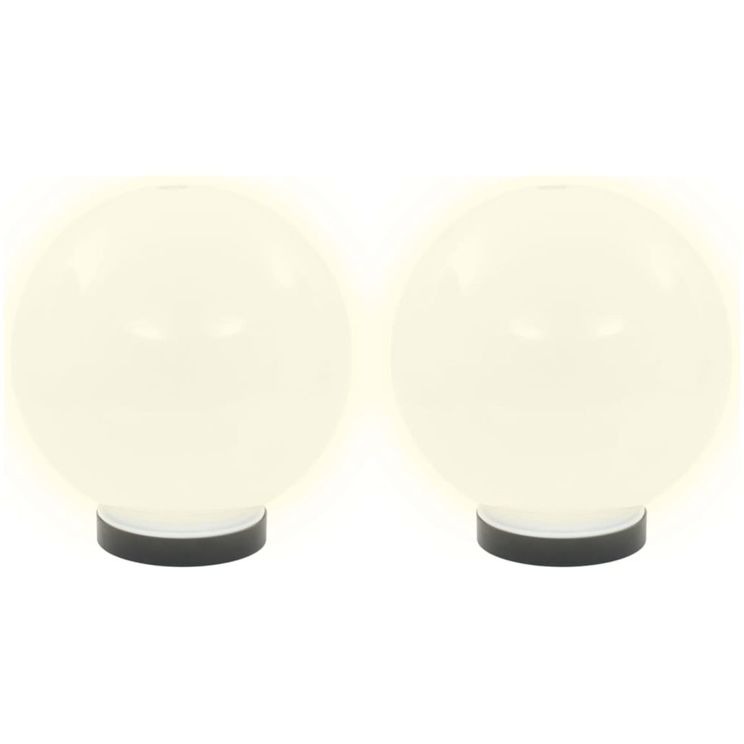Globlampa LED set 2 st sfäriska PMMA vidaXL 20 cm – bild 3