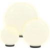 Globlampa LED set 3 st sfäriska 20/30/40 cm PMMA vidaXL – miniatyr 3