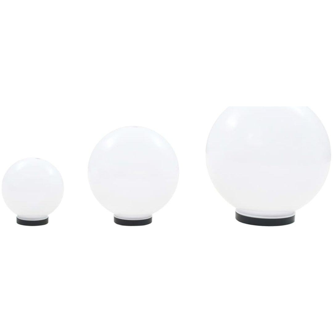 Globlampa LED set 3 st sfäriska 20/30/40 cm PMMA vidaXL – bild 4
