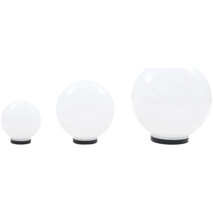 Globlampa LED set 3 st sfäriska 20/30/40 cm PMMA vidaXL – bild 4