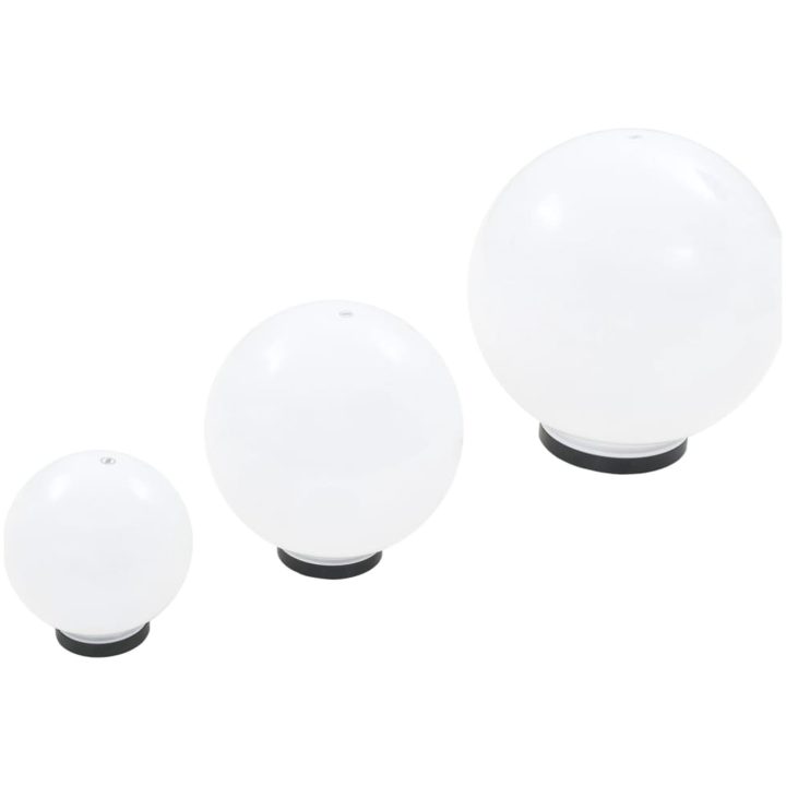 Globlampa LED set 3 st sfäriska 20/30/40 cm PMMA vidaXL – bild 6