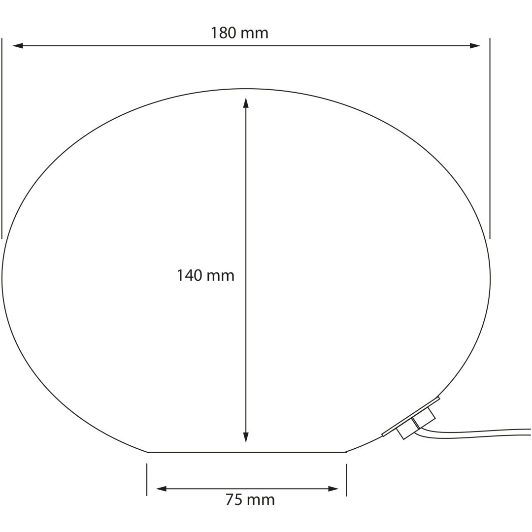 Globus Bordlampa 18cm, Rök ANETA HOME Sockel E14 Rökgrå – bild 6