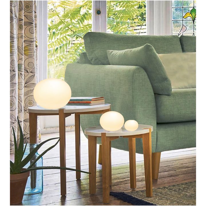 Globus Bordlampa 18cm, Vit ANETA HOME Sockel E14 Opalvit – bild 6