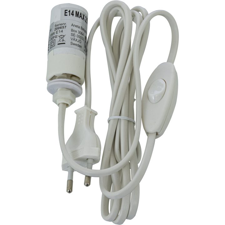 Globus Bordlampa 24cm, Vit ANETA HOME Sockel E14 Opalvit – bild 3