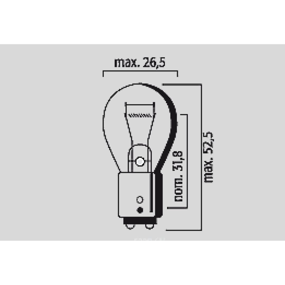 Glödlampa 12V FLOSSER BULB 12V 21/5W BAY15D 10PK – bild 2