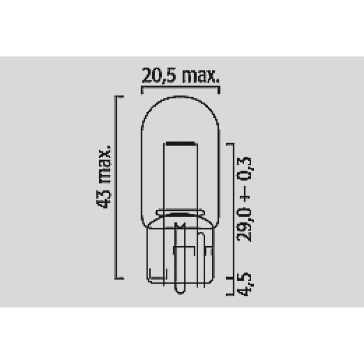 Glödlampa 12V FLOSSER BULB 12V 21/5W T20 W3X16Q 10PK – bild 2