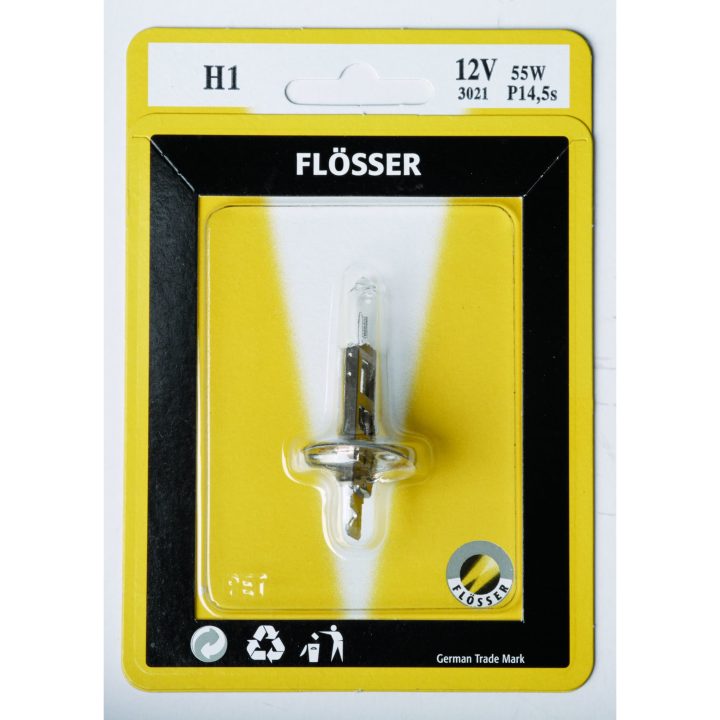 Glödlampa 12V FLOSSER BULB H1 12V 55W P14,5S – bild 3