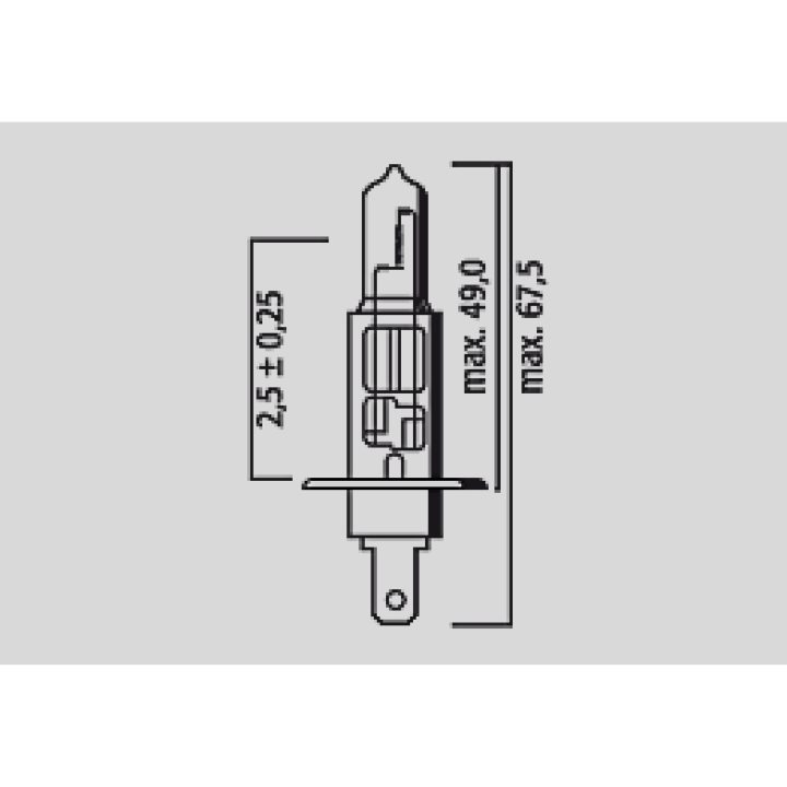 Glödlampa 12V FLOSSER BULB H1 12V 55W P14,5S – bild 2