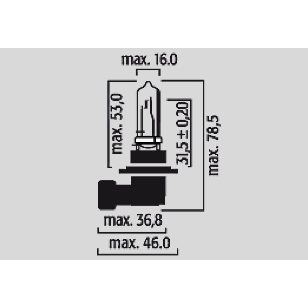 Glödlampa 12V FLOSSER BULB HB3 12V 60W P20D – bild 2