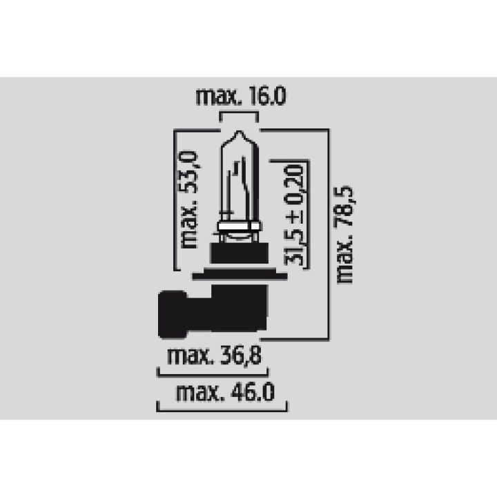 Glödlampa 12V FLOSSER BULB HB3 12V 60W P20D – bild 2