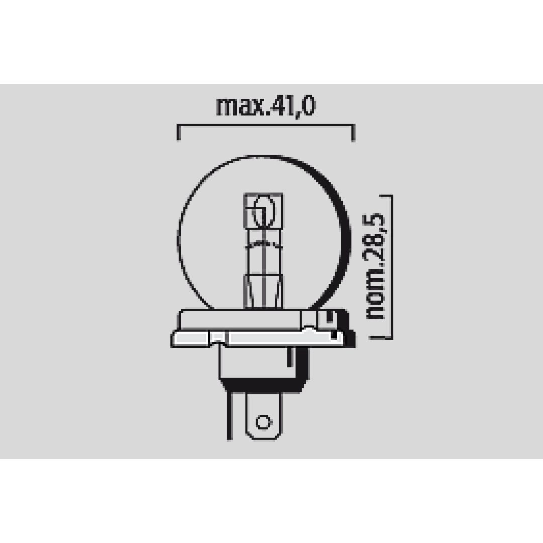 Glödlampa 12V FLOSSER BULB R2 12V 45/40W P45T – bild 2