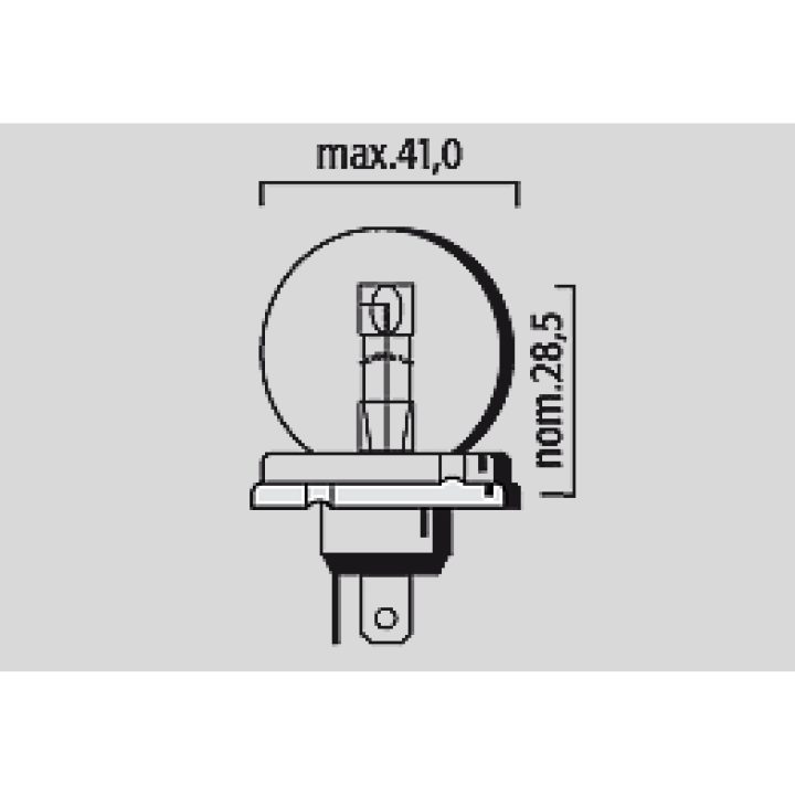 Glödlampa 12V FLOSSER BULB R2 12V 45/40W P45T – bild 2