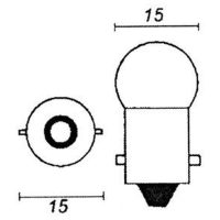 Glödlampa BA15S 12V 10W(10) SOCKEL Ba15s 2641