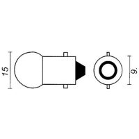 Glödlampa BA9S 12V 3W