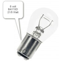 Glödlampa BAY15D 6V 21/5W(10) Honda+Yamaha 1089