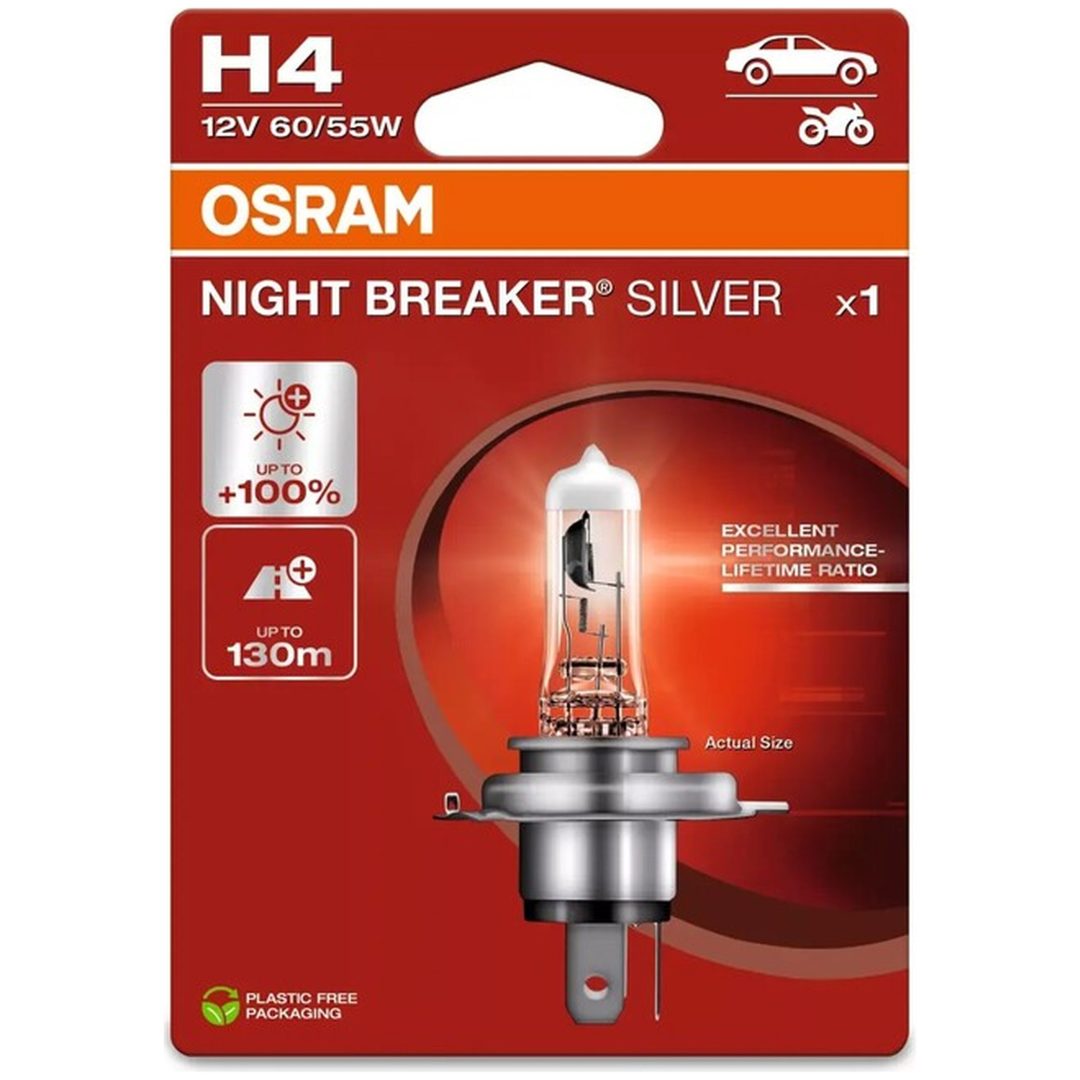 Glödlampa Breaker Silver H4 OSRAM