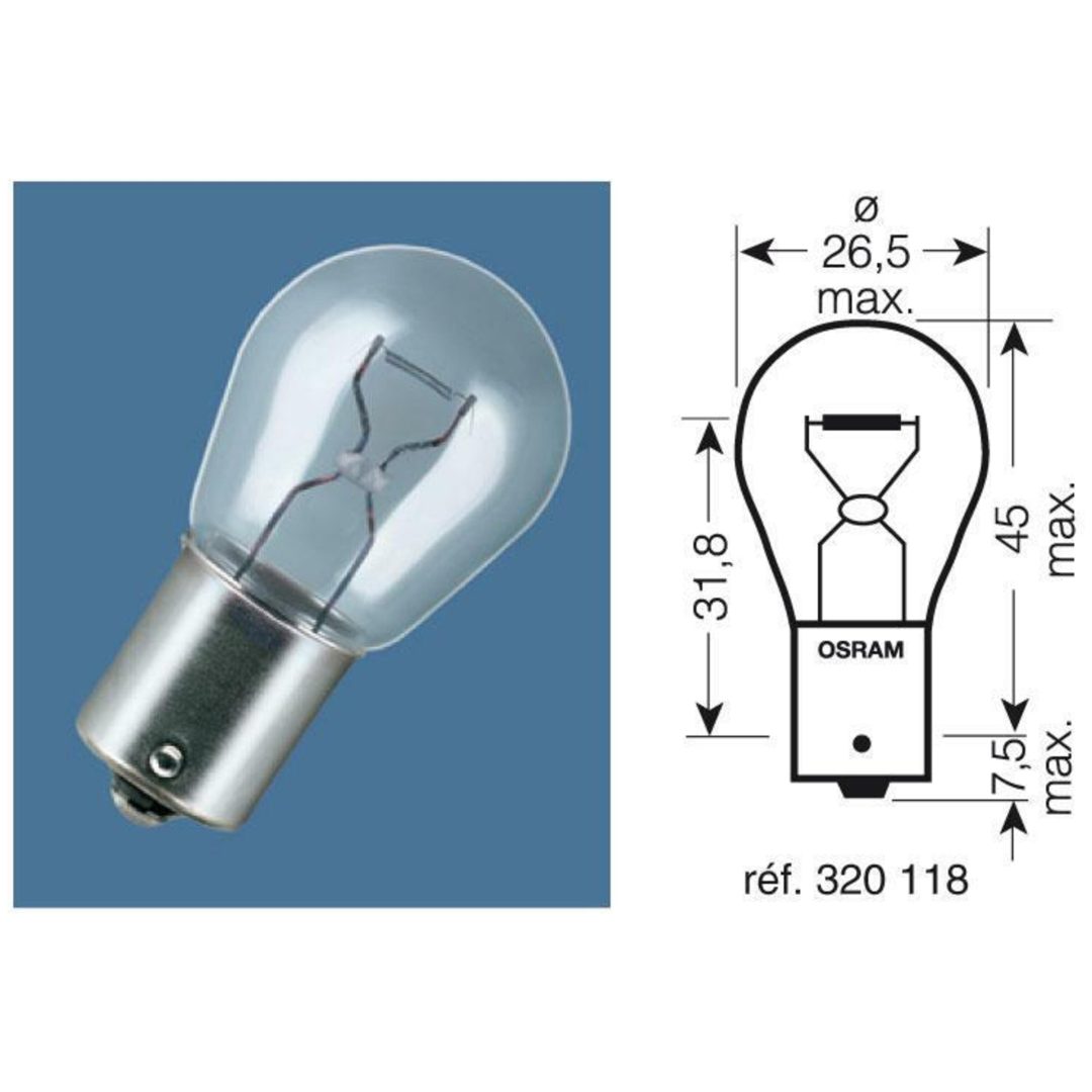 Glödlampa Original P21W OSRAM – bild 4