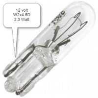 Glödlampa W2X4.6D 12V 2.3W