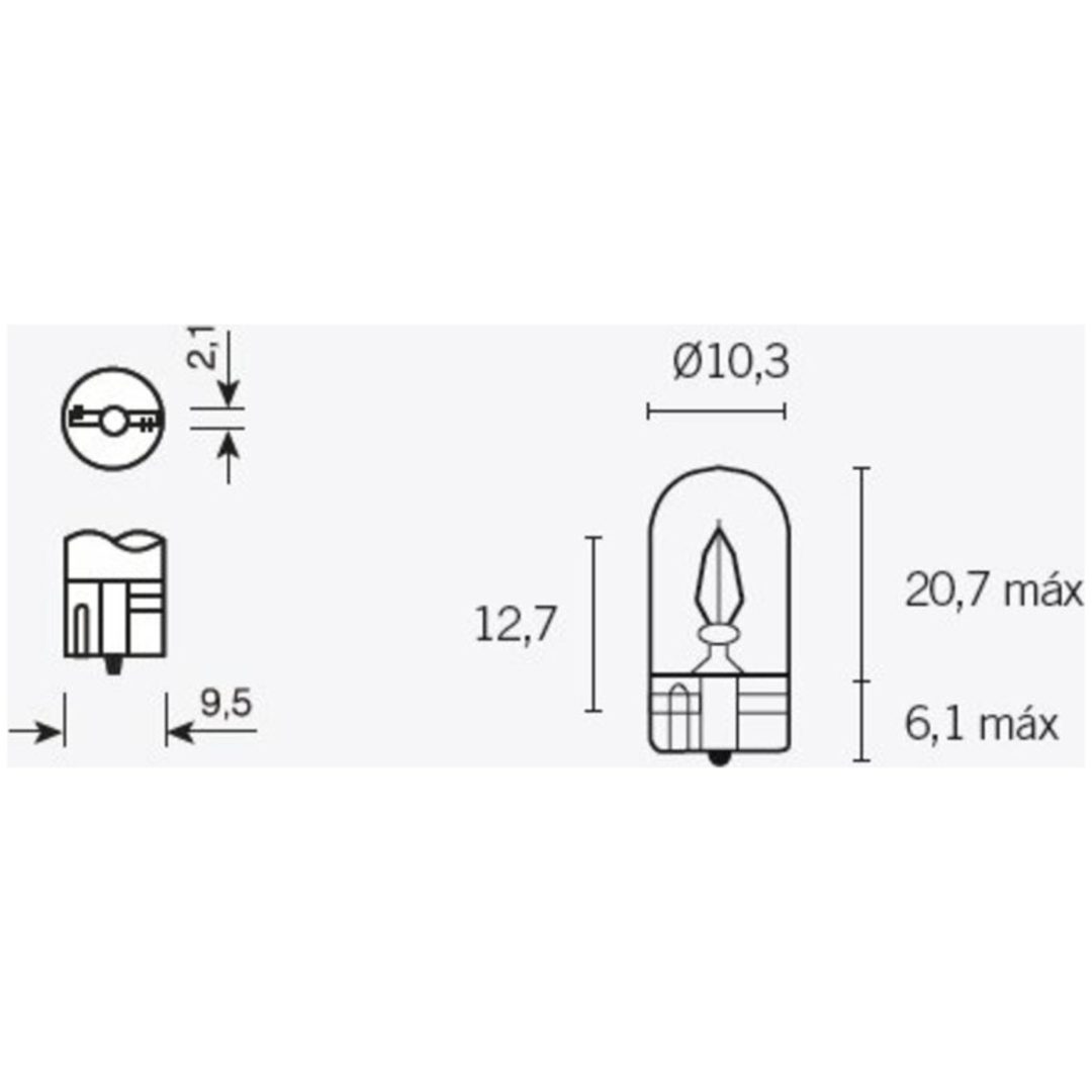 Glödlampor T10 TECNIUM