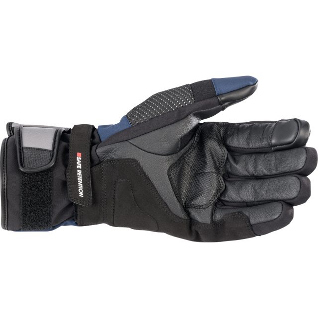 Mc-handskar Läder/textil Andes V3 Drystar Svart/blå ALPINESTARS