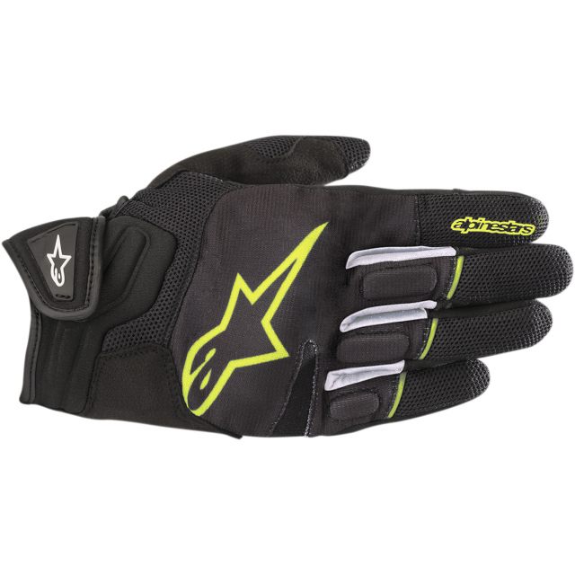 Mc-handskar Läder/textil Atom Svart/gul ALPINESTARS