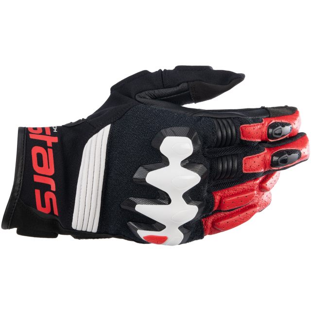Mc-handskar Läder/textil Halo Svart/röd/vit ALPINESTARS