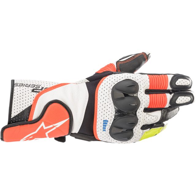 Mc-handskar Läder Sp-2 V3 Röd/vit/svart ALPINESTARS