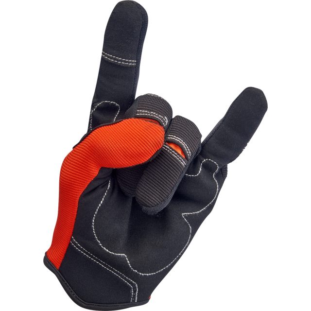 Mc-handskar Moto Svart/orange BILTWELL