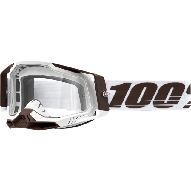 100% Crossglasögon Racecraft 2 Snowbird Vit/Svart
